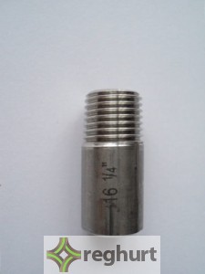 KRÓCIEC NIERDZEWNY 1/4"L-30,DN-8 (gwint jednostronny)