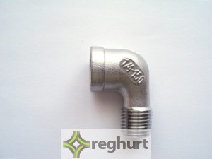 Kolano nierdzewne (gwint w/z) DN-08